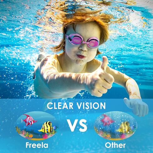 Freela Kids Goggles, Kids Toddler Swim Goggles 3-12, 2 Packs Anti-fog UV Protection Kids Swimming Goggles for Pool Beach in Saudi Arabia