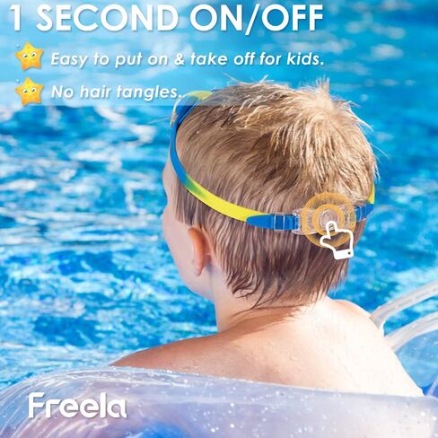 Freela Kids Goggles, Kids Toddler Swim Goggles 3-12, 2 Packs Anti-fog UV Protection Kids Swimming Goggles for Pool Beach in Saudi Arabia