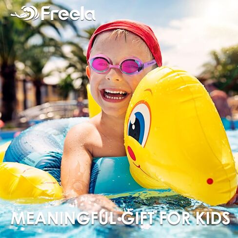 Freela Kids Goggles, Kids Toddler Swim Goggles 3-12, 2 Packs Anti-fog UV Protection Kids Swimming Goggles for Pool Beach in Saudi Arabia