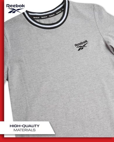 Reebok Boys' Active T-Shirt - Casual Performance Cotton Short Sleeve Crewneck Logo Graphic Tee for Boys (Sizes: 4-20) in Saudi Arabia