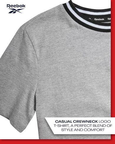 Reebok Boys' Active T-Shirt - Casual Performance Cotton Short Sleeve Crewneck Logo Graphic Tee for Boys (Sizes: 4-20) in Saudi Arabia