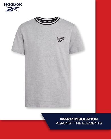 Reebok Boys' Active T-Shirt - Casual Performance Cotton Short Sleeve Crewneck Logo Graphic Tee for Boys (Sizes: 4-20) in Saudi Arabia