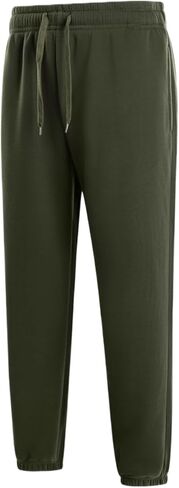 Mens Fleece Sweatpants Cotton Elastic Bottom Joggers with Pockets Active Athletic Baggy Running Sweat Pants in Kuwait