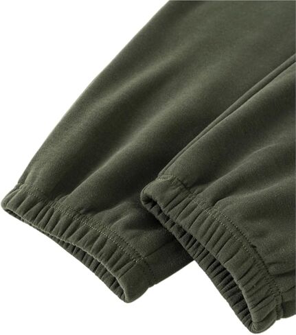 Mens Fleece Sweatpants Cotton Elastic Bottom Joggers with Pockets Active Athletic Baggy Running Sweat Pants in Kuwait