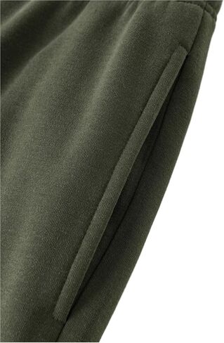 Mens Fleece Sweatpants Cotton Elastic Bottom Joggers with Pockets Active Athletic Baggy Running Sweat Pants in Kuwait