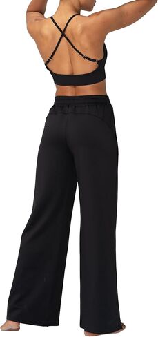 Sunzel Women's Airy Wide Leg Pants, High Waist Yoga Pants Lightweight Lounge Sweatpants with Drawstring for All Day Comfort in Saudi Arabia