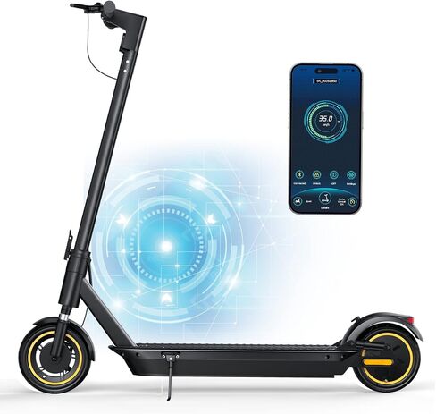 Aovopro ESMAX Electric Scooter with Quadruple Shock Absorption, 27 Miles Range, 10" Pneumatic Tire, Upgraded 500W Motor, Max 21MPH Speed, All Aluminum Body Foldable Commuting Electric Scooter Adults in Saudi Arabia
