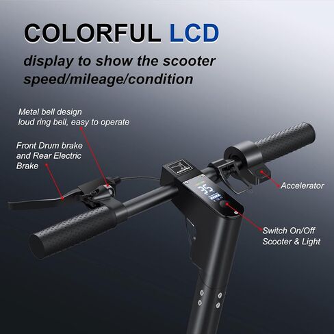 Aovopro ESMAX Electric Scooter with Quadruple Shock Absorption, 27 Miles Range, 10" Pneumatic Tire, Upgraded 500W Motor, Max 21MPH Speed, All Aluminum Body Foldable Commuting Electric Scooter Adults in Saudi Arabia