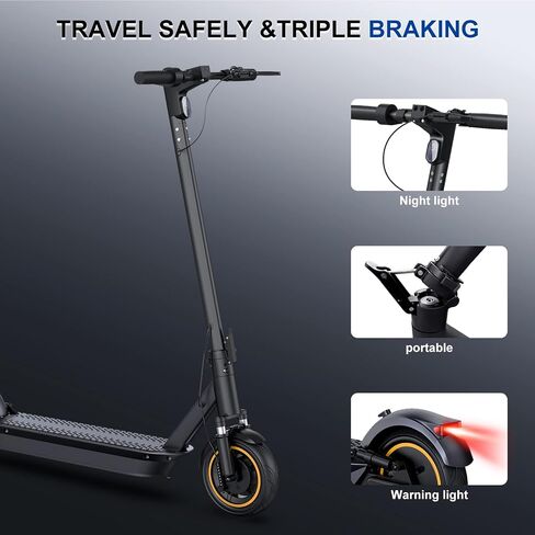Aovopro ESMAX Electric Scooter with Quadruple Shock Absorption, 27 Miles Range, 10" Pneumatic Tire, Upgraded 500W Motor, Max 21MPH Speed, All Aluminum Body Foldable Commuting Electric Scooter Adults in Saudi Arabia