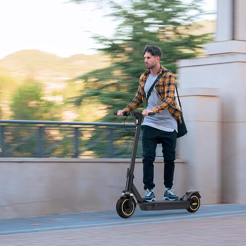 Aovopro ESMAX Electric Scooter with Quadruple Shock Absorption, 27 Miles Range, 10" Pneumatic Tire, Upgraded 500W Motor, Max 21MPH Speed, All Aluminum Body Foldable Commuting Electric Scooter Adults in Saudi Arabia
