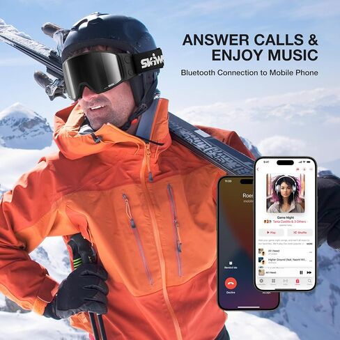 Double-Layer Replaceable Magnetic Lens with UV Protection, Anti-Glare Anti-Fog Features for G02 G03 Ski Goggles in Saudi Arabia
