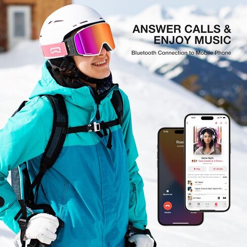Double-Layer Replaceable Magnetic Lens with UV Protection, Anti-Glare Anti-Fog Features for G02 G03 Ski Goggles in Saudi Arabia