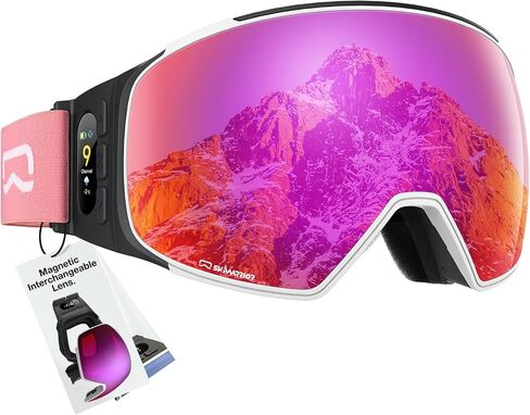 Double-Layer Replaceable Magnetic Lens with UV Protection, Anti-Glare Anti-Fog Features for G02 G03 Ski Goggles in Saudi Arabia