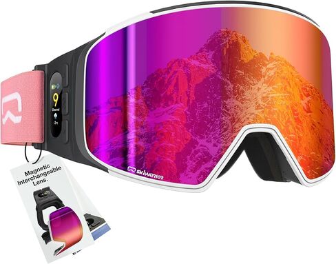Double-Layer Replaceable Magnetic Lens with UV Protection, Anti-Glare Anti-Fog Features for G02 G03 Ski Goggles in Saudi Arabia