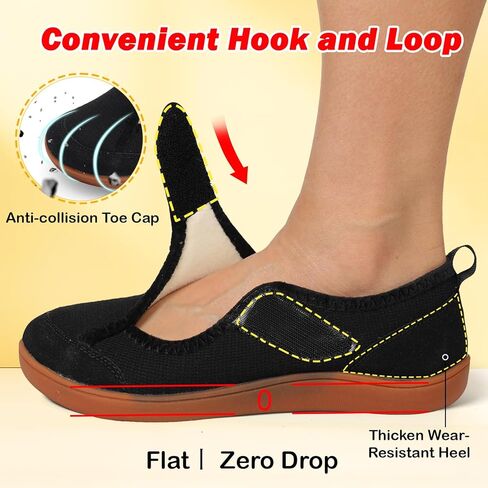 L-RUN Womens Slippers Wide Toe Box Barefoot Diabetic Shoes Ladies House Slippers Winter Slippers for Indoor and Outdoor in Kuwait