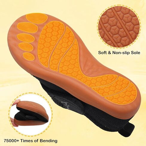 L-RUN Womens Slippers Wide Toe Box Barefoot Diabetic Shoes Ladies House Slippers Winter Slippers for Indoor and Outdoor in Kuwait