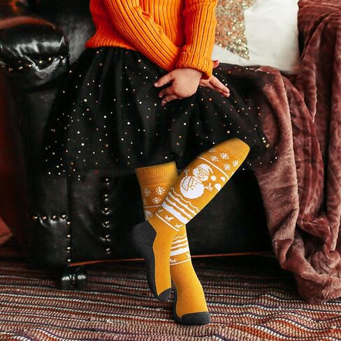 Kids Ski Socks 2/3 pairs Thermal Thick OTC Snow Socks for Boys Girls Toddler Skiing Snowboard Skating in Saudi Arabia