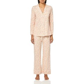 Amazon Essentials Women's Cotton Modal Long-Sleeve Shirt and Full-Length Bottom Pajama Set (Available in Plus Size)