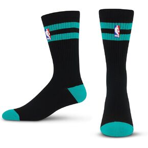 For Bare Feet NBA Logoman 2 Stripe Crew Sock Size Extra Large