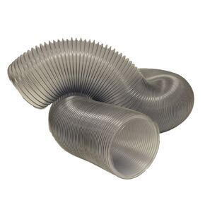 Rubber-Cal 01-W102-5-50 PVC Flexduct Light Duty Duct Hose, 5" ID x 50', Clear