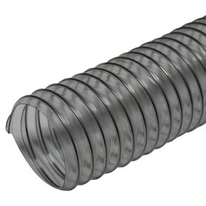 Rubber-Cal 01-W102-1.5-50 PVC Flexduct Light Duty Duct Hose, 1.5" ID x 50', Clear
