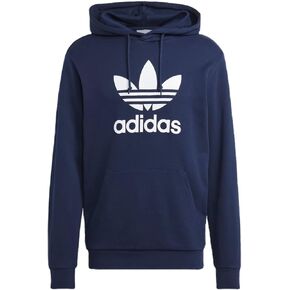 adidas Originals Men's Adicolor Classics Trefoil Hoodie, Blue, 4XL