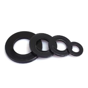 NACX 50Pcs Black Nylon Plastic Round Flat Washer Gasket Spacer Fastener M14 x 27mm x 2.5mm