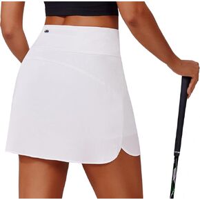 PINSPARK Golf Skirts for Women Silicone Grippers Tennis Skirt with Shorts Underneath Pockets Athletic Pickleball Casual Skort in Kuwait
