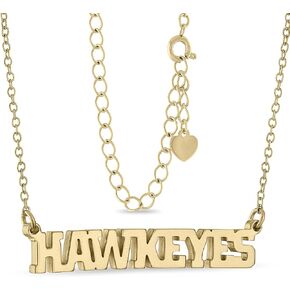 Stone Armory Iowa Hawkeye Jewelry - 18K Gold Plated Iowa HAWKEYES Necklace - Hypoallergenic and Adjustable 16-20in - Iowa Hawkeyes Gifts