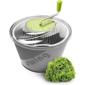 Matfer Bourgeat 5 Gallon Swing Salad Spinner/Dryer, Professional Quality Large Volume Salad Dryer