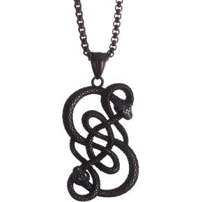 HAQUIL Loki Necklace, Viking Loki Symbol Pendant, Faux Leather Cord, Loki Jewelry Gift for Men and Women