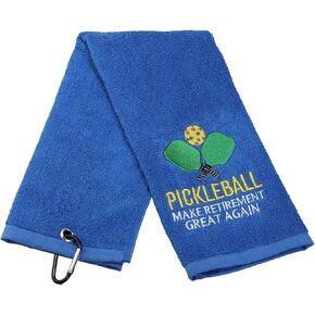 Retirement Gift Pickleball Towel Pickleball Make Retirement Great Again Embroidered Towel Gift for Pickleball Lover (Pickleball Make Retirement Great Again)