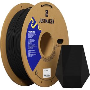 ABS Matte 3D Printer Filament, Upgraded Strength Heat Resistant Filament, Matte Surface with Cardboard Spool, Dimensional Accuracy +/-0.03mm, 1.75mm, 1 kg (2.2 lbs), Black