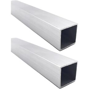 Aluminum Square Tubing 2Pcs 50mm x 50mm x 1000mm Long Wall Thickness 2mm, 2 Pack Aluminum Structural Square Tube 2 x 2 x 0.08 x 39.37" inch
