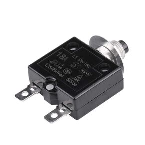 Circuit Breaker 125-250V AC 50V DC 5A Manual Reset Thermal Switch Push Button Circuit Breaker Over Current Overload Protector (18A)