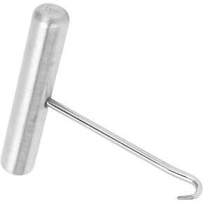 Sports Tennis Stringing Machine Tools, 3.1X3.5in Stainless Steel Tennis Racket String Assistance Puller, Racquet Pull Hook Stringing Tool for Pointed Tennis and Badminton Rackets