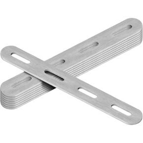 8 PCS 8 "لوحة إصلاح مسطحة قابلة للتعديل للأثاث ، 1/8" سميكة من الفولاذ المقاوم للصدأ in Kuwait