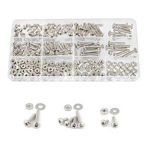 421Pcs # 6-32# 8-32# 10-24 Nuts and Bolts Assortment Kit,Phillips Pan Head Machine Screws Nuts Washers Assortment Kit, 304 Stainless Steel
