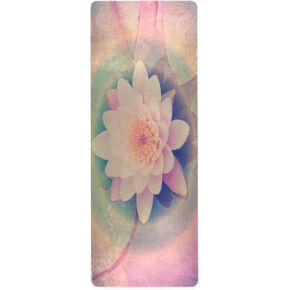 Vintage Indian Lotus Flower Yoga Mat Non Slip Thick Kids Eco Friendly Rubber Workout Foldable Yoga Mat Women Exercise