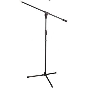: Xpix Tripod Boom Microphone Adjustable Floor Stand - Black