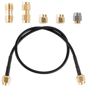 SMA Calibration Kits 6pcs for NanoVNA H H4 F V2 V3 Antenna Analyzer Vector Network Analyzer RF Calibration Coaxial Connector Short/Load/Open/Thru/Jumper/F2F/M2M Set