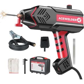 Handheld Welder 110V, Welding Machine 120A Portable Stick Welder, Hand Held Welder Machine IGBT Inverter Digital Display with Welding Tool Set and Toolbox
