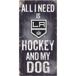 Fan Creations NHL Los Angeles Kings Unisex Los Angeles Kings Hockey and My Dog Sign, Team Color, 6 x 12
