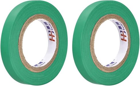 uxcell Insulating Tape 10mm/0.39inch Width 14.5M/47.5ft Long 0.15mm Thick PVC Electrical Tape Rated for Max. 400V 80C Use Green 2pcs in Saudi Arabia