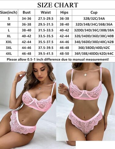 Avidlove Women Lingerie Sexy Sets with Underwire Lace Bra and Panty Set Push Up Two Piece Lingerie in Kuwait