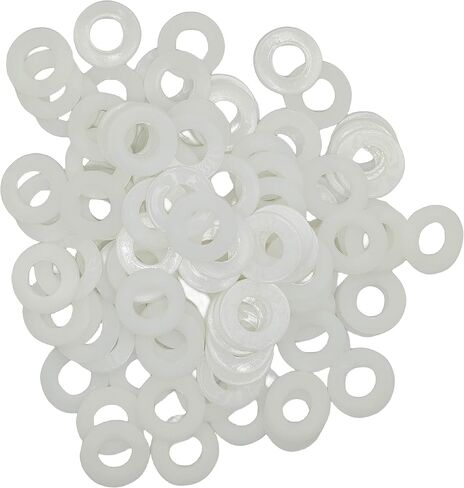 NACX 50Pcs Black Nylon Plastic Round Flat Washer Gasket Spacer Fastener M14 x 27mm x 2.5mm in Kuwait