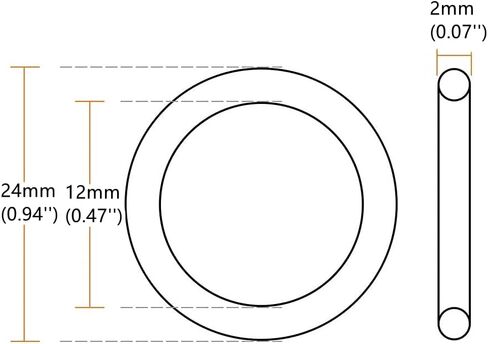NACX 50Pcs Black Nylon Plastic Round Flat Washer Gasket Spacer Fastener M14 x 27mm x 2.5mm in Kuwait