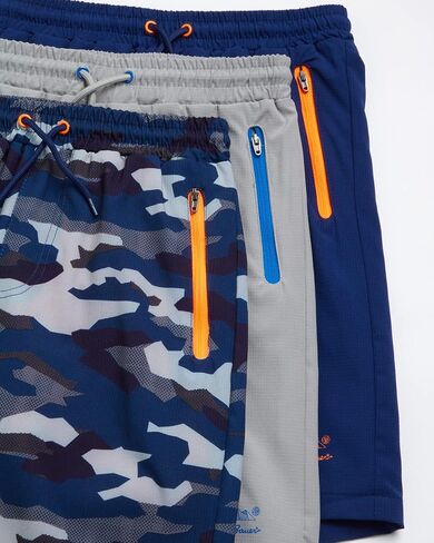 Eddie Bauer Boys' Active Shorts - 3 Pack Quick Dry Athletic Shorts - Hybrid Mesh Performance Shorts for Boys (4-16) in Saudi Arabia