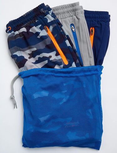 Eddie Bauer Boys' Active Shorts - 3 Pack Quick Dry Athletic Shorts - Hybrid Mesh Performance Shorts for Boys (4-16) in Saudi Arabia