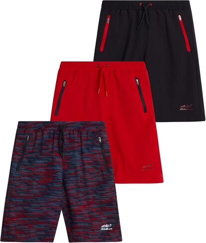 شورتات إدي باور بويز النشطة - 3 شورتات رياضية سريعة الجافة - شورتات أداء هجين للأولاد (4-16) in Kuwait